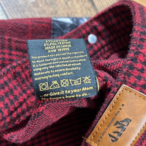 Kleep Black Red Brick Layer Jean Jacket Boys 7/8  Premium Washed Cotton Denim - Picture 9 of 9